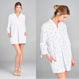 ‼️SOLD Ellison Upside Cactus Print Tunic Dress